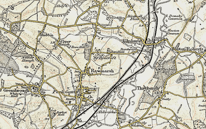 Old map of Ryecroft in 1903