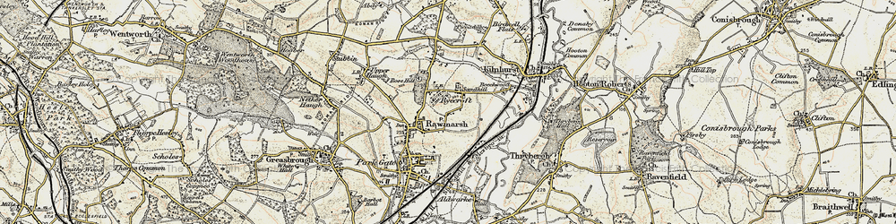 Old map of Ryecroft in 1903