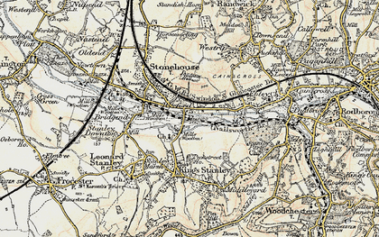 Old map of Ryeford in 1898-1900