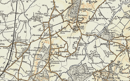 Old map of Ryeish Green in 1897-1909