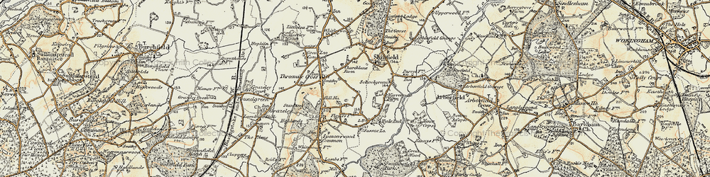 Old map of Ryeish Green in 1897-1909