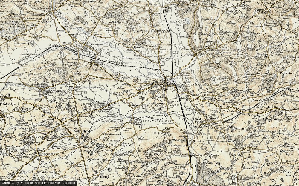 Old Map of Ryelands, 1900-1903 in 1900-1903