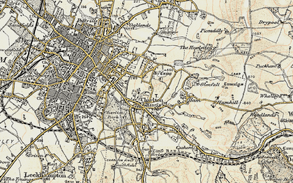 Old map of Ryeworth in 1898-1900