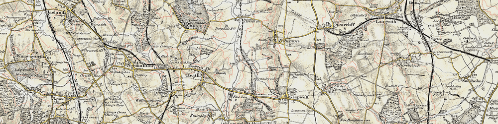 Old map of Rylah in 1902-1903