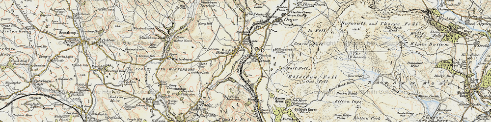 Old map of Rylstone in 1903-1904
