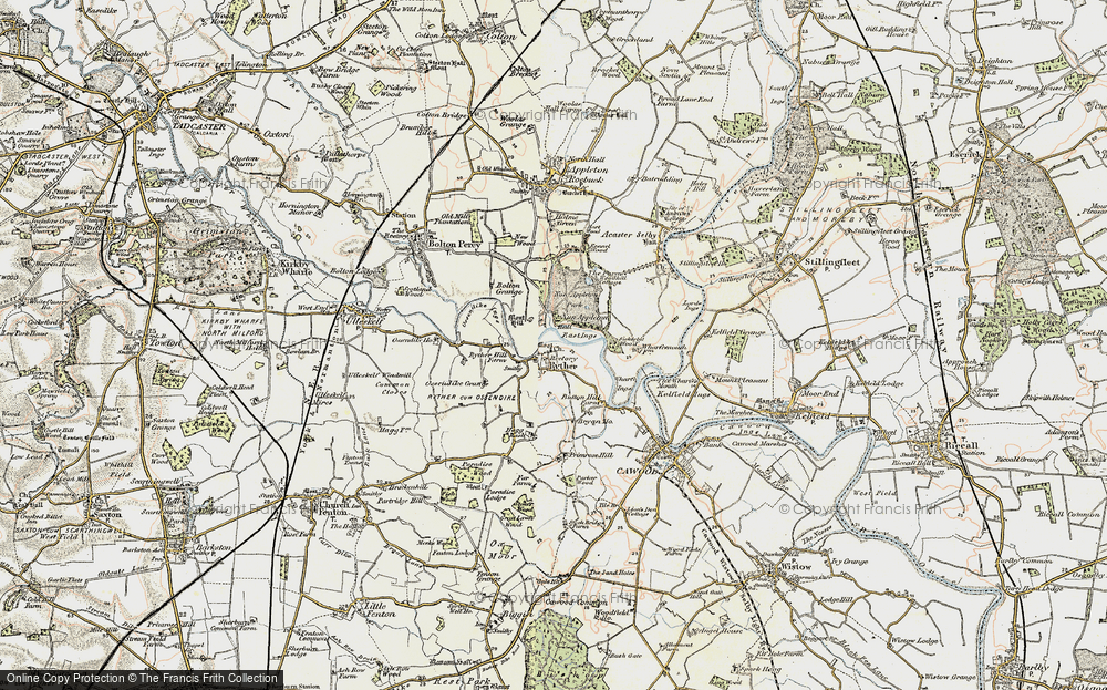 Old Map of Ryther, 1903 in 1903