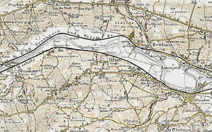 Old map of Ryton in 1901-1904