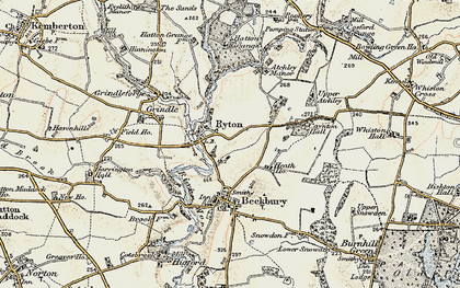 Old map of Ryton in 1902
