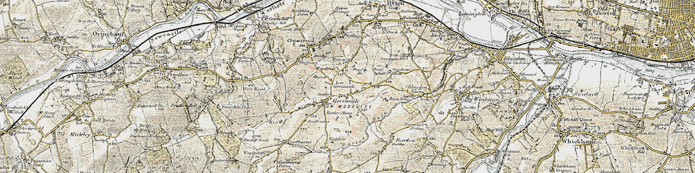 Old map of Ryton Woodside in 1901-1904