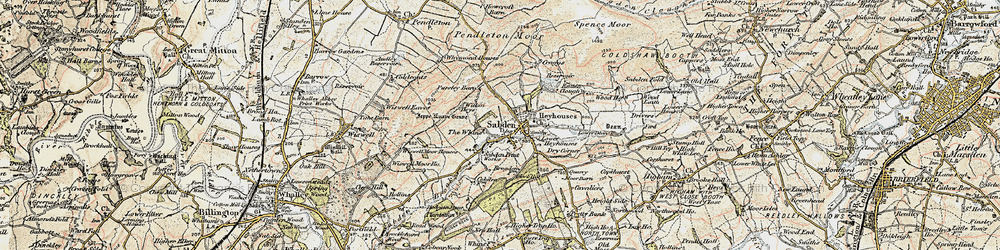 Old map of Sabden in 1903-1904