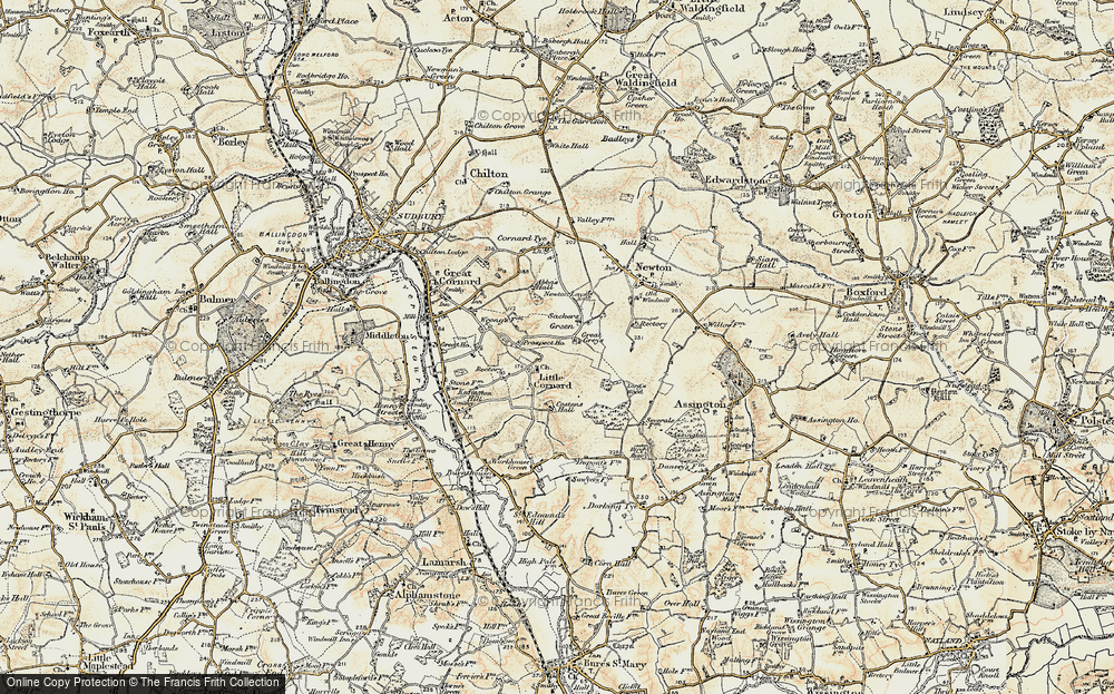 Old Map of Sackers Green, 1898-1901 in 1898-1901