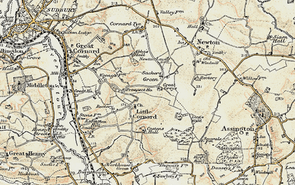 Old map of Sackers Green in 1898-1901