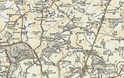 Old map of Sacombe Green in 1898-1899