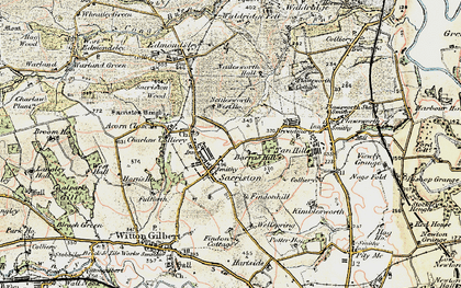 Old map of Barras Hill in 1901-1904