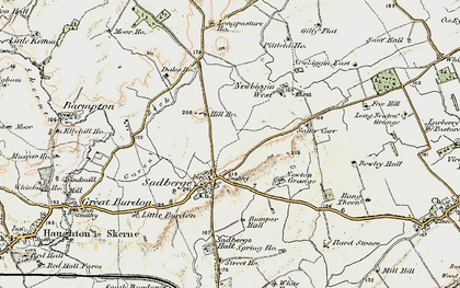 Old map of Bewley Hill in 1903-1904