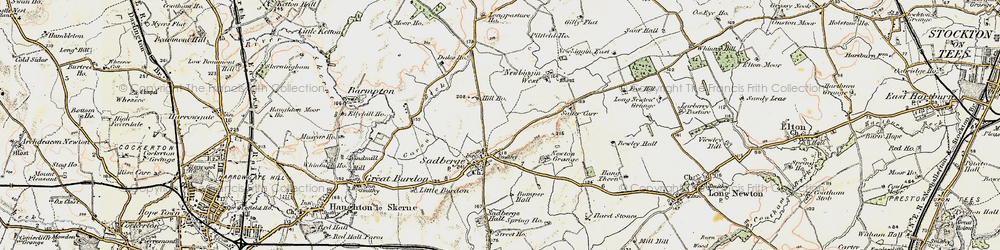 Old map of Sadberge in 1903-1904