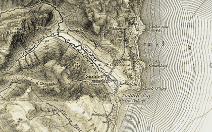 Old map of Bòrd Mòr in 1905-1906