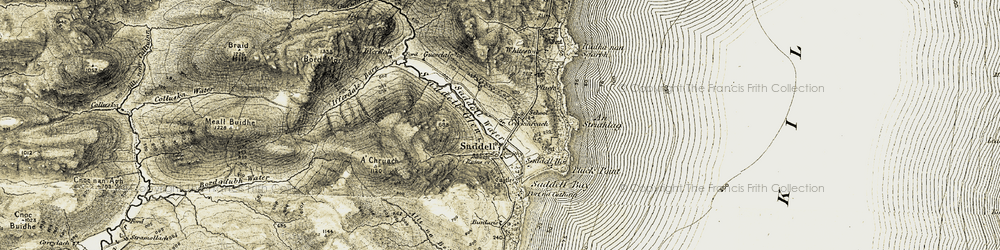 Old map of Bòrd Mòr in 1905-1906