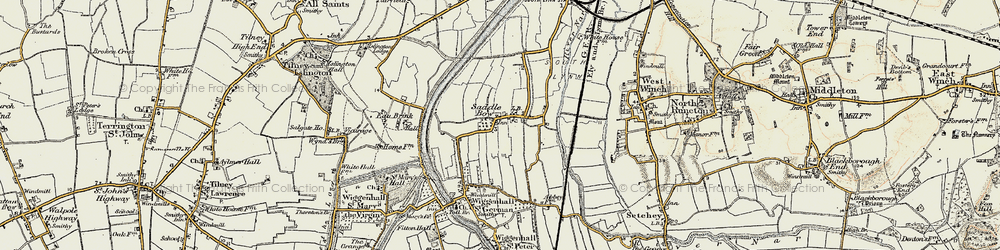 Old map of Saddle Bow in 1901-1902