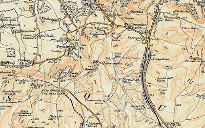 Old map of Saddlescombe in 1898