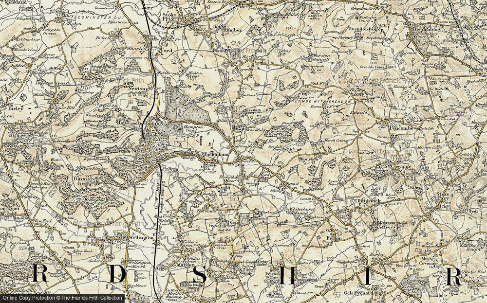 Old Map of Saffron's Cross, 1899-1901 in 1899-1901