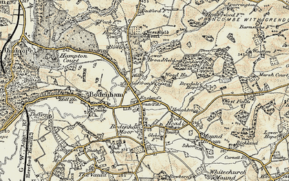 Old map of Saffron's Cross in 1899-1901