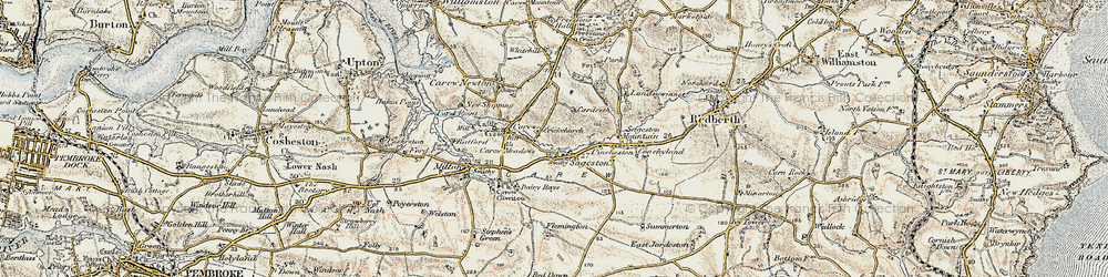 Old map of Whitehill in 1901-1912