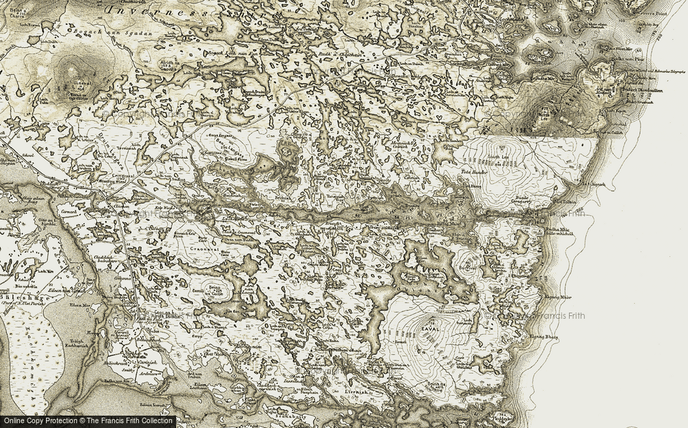 Old Map of Saighdinis, 1911 in 1911