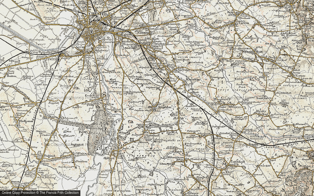 Old Map of Saighton, 1902-1903 in 1902-1903