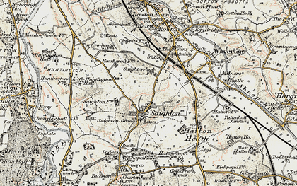 Old map of Saighton in 1902-1903