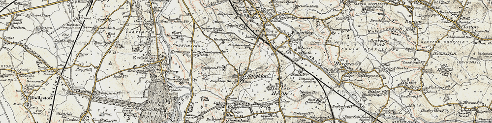 Old map of Saighton in 1902-1903