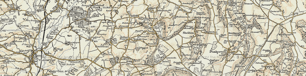 Old map of Saint Hill in 1898-1900