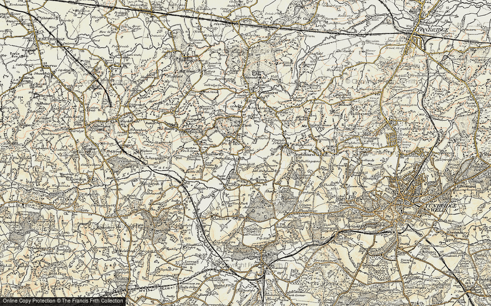 Old Map of Saint's Hill, 1897-1898 in 1897-1898