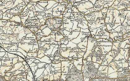 Old map of Saint's Hill in 1897-1898
