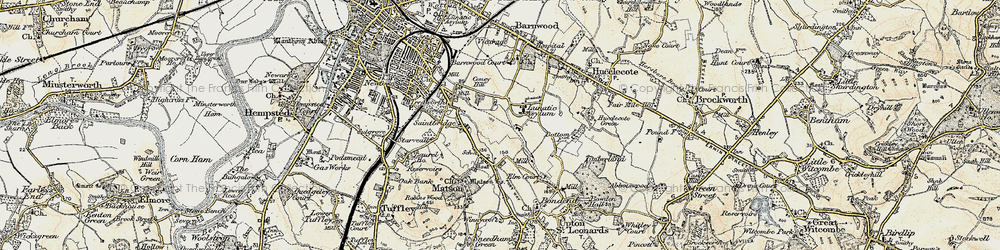 Old map of Saintbridge in 1898-1900