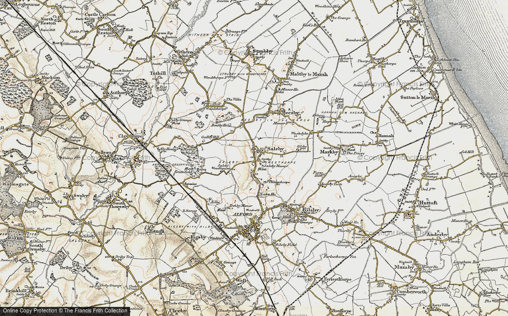 Old Map of Saleby, 1902-1903 in 1902-1903