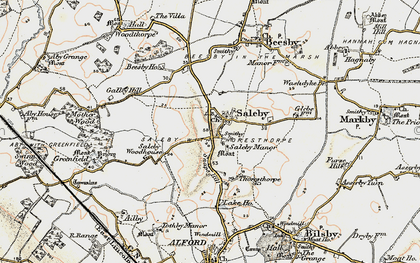 Old map of Saleby in 1902-1903