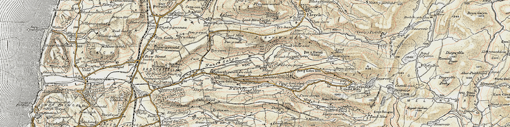 Old map of Broginin in 1901-1903