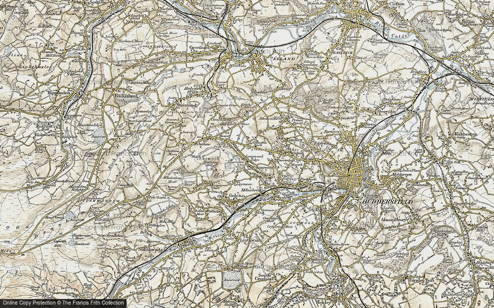 Old Map of Salendine Nook, 1903 in 1903