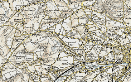 Old map of Salendine Nook in 1903