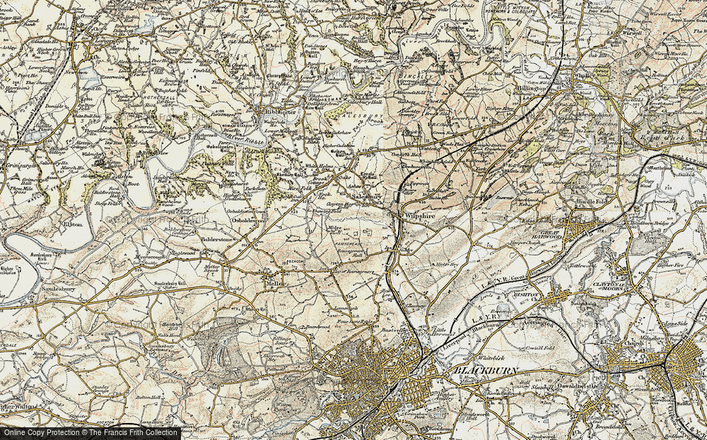 Old Map of Salesbury, 1903 in 1903