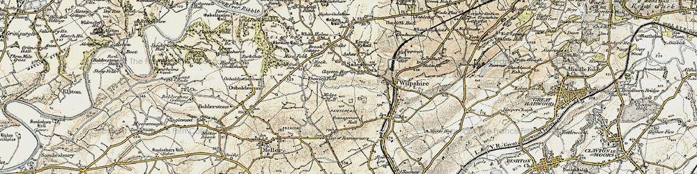 Old map of Salesbury in 1903