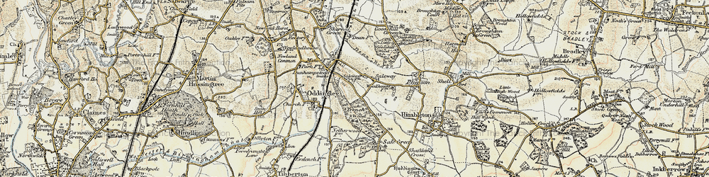 Old map of Saleway in 1899-1902