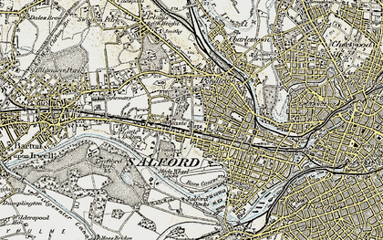 Old map of Salford in 1903