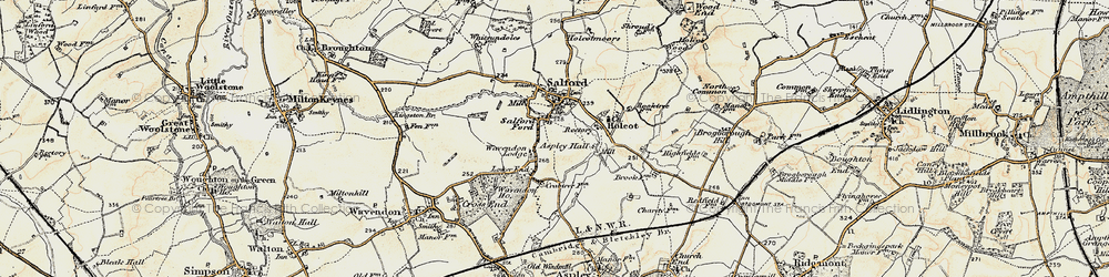 Old map of Salford Ford in 1898-1901