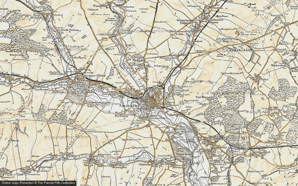 Old Map of Salisbury, 1897-1898 in 1897-1898