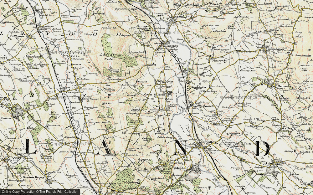 Old Map of Historic Map covering Wolfa in 1901-1904