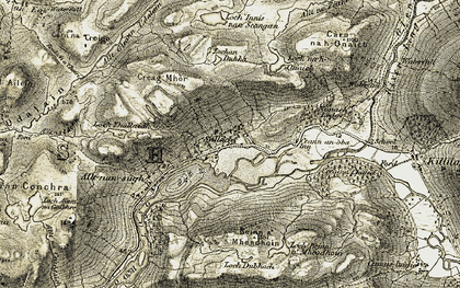 Old map of Sallachy in 1908-1909
