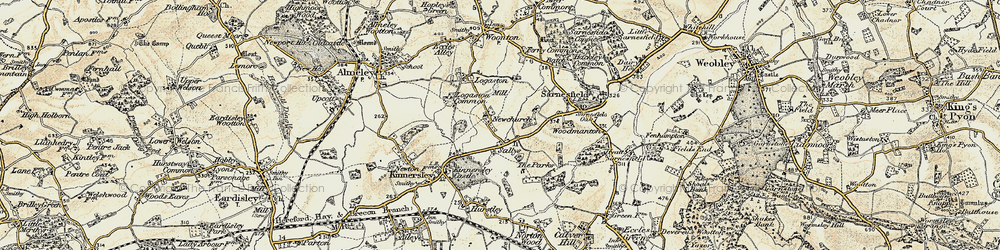 Old map of Woodmanton in 1900-1901