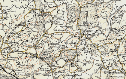 Old map of Salmans in 1897-1898